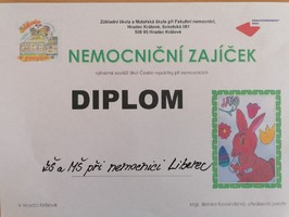 Naše škola se úspěšně zúčastnila výtvarné soutěže "Nemocniční zajíček".