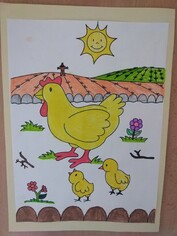 Zvířátka na dvorku a veverka v lese